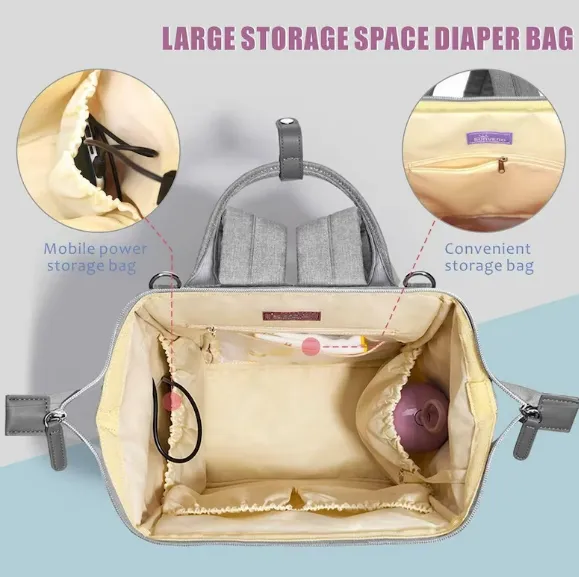 👜 Quilted Diaper Bag Backpack