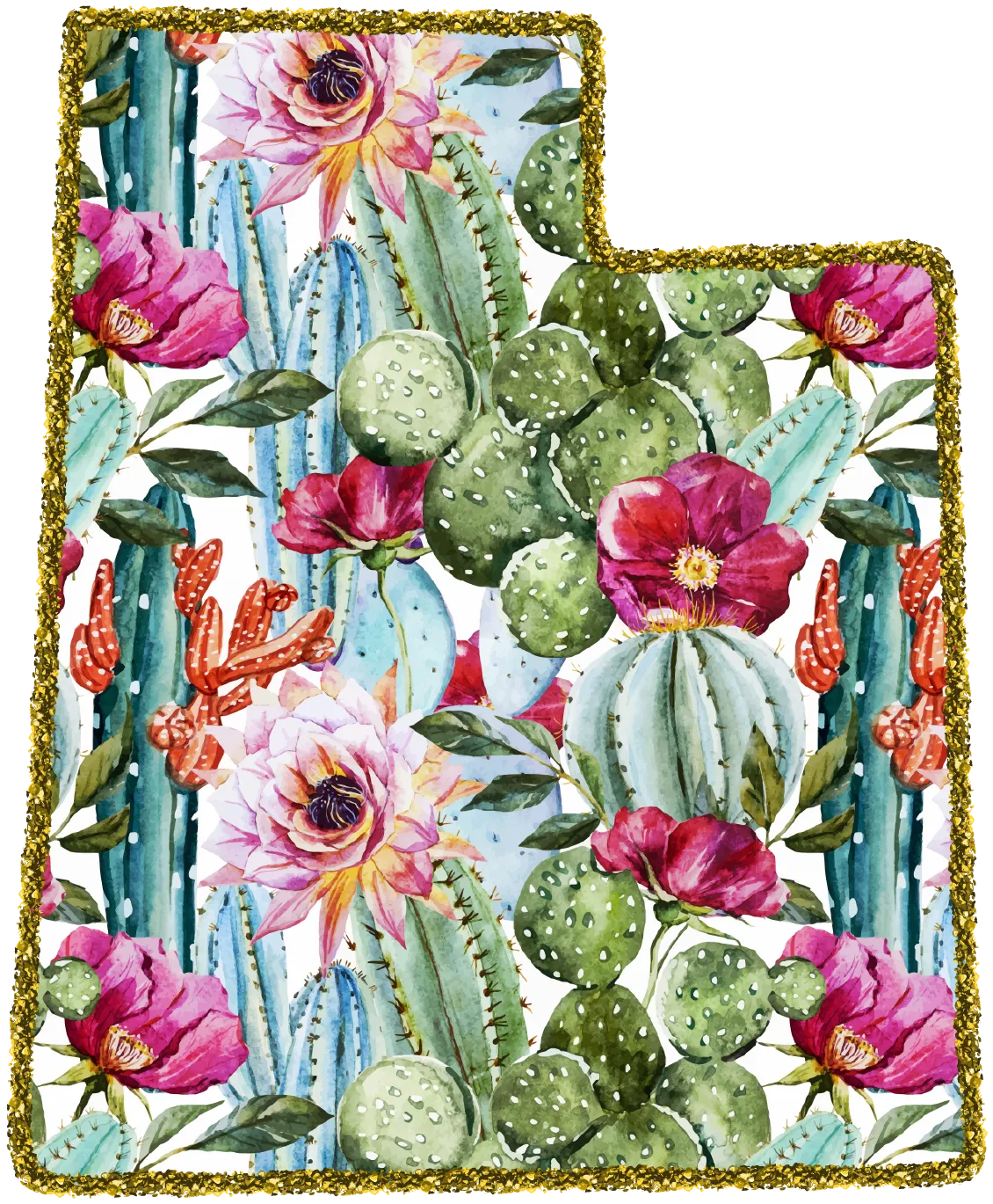 #100 Cactus Glitter State All 50 States Available