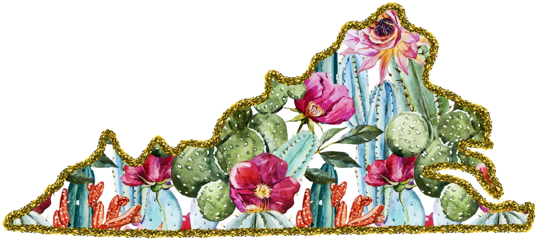 #100 Cactus Glitter State All 50 States Available