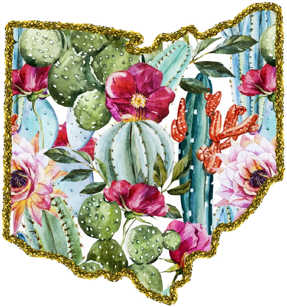 #100 Cactus Glitter State All 50 States Available