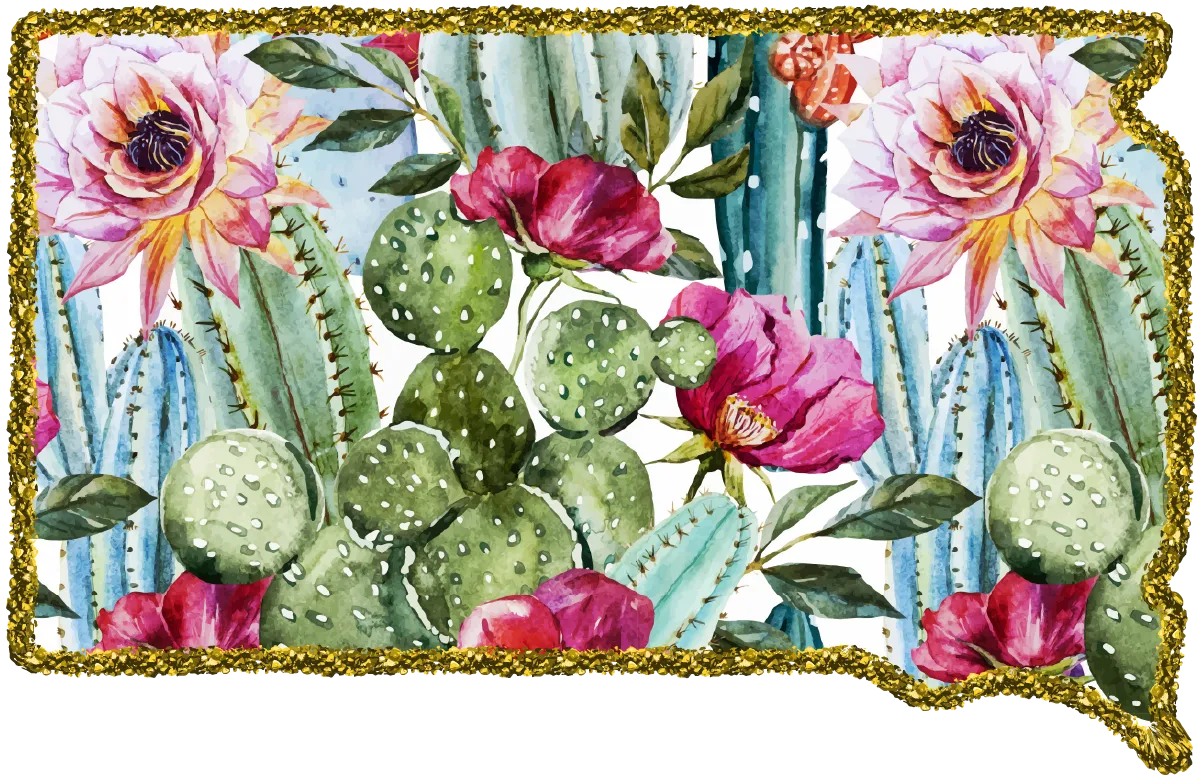 #100 Cactus Glitter State All 50 States Available