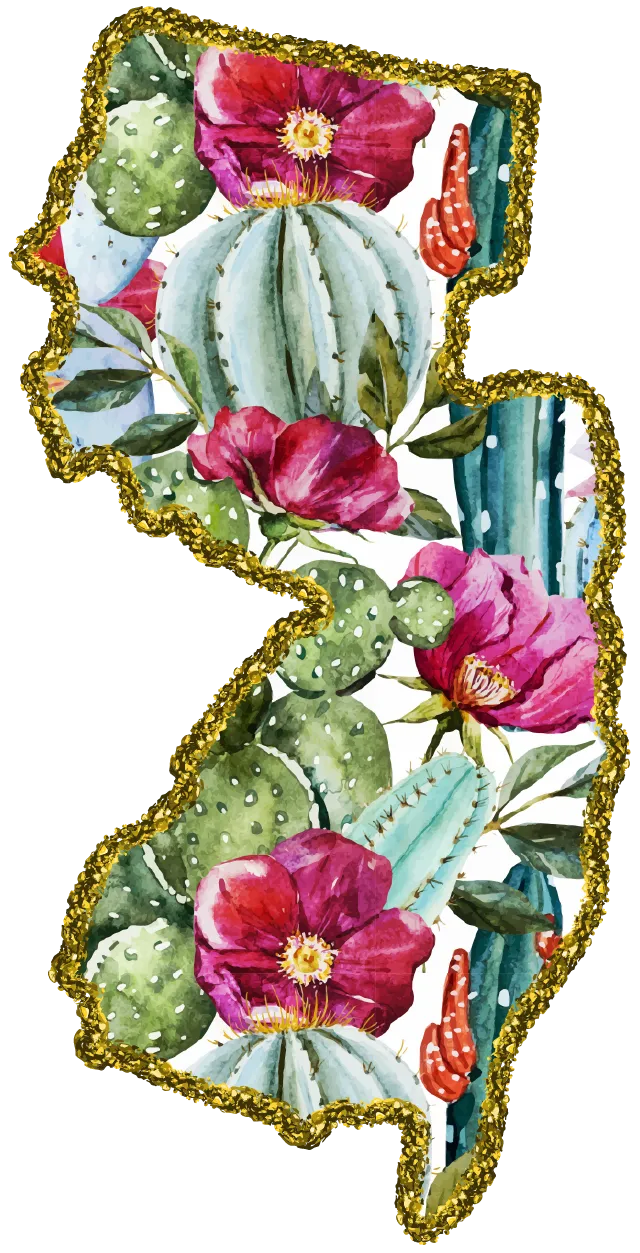 #100 Cactus Glitter State All 50 States Available