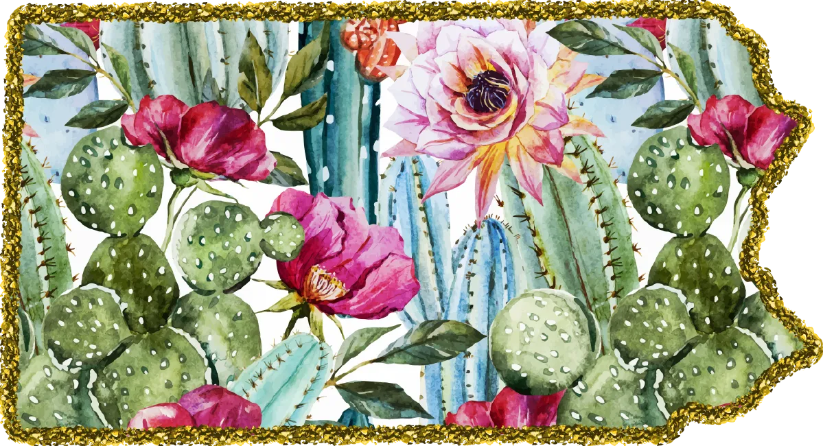 #100 Cactus Glitter State All 50 States Available