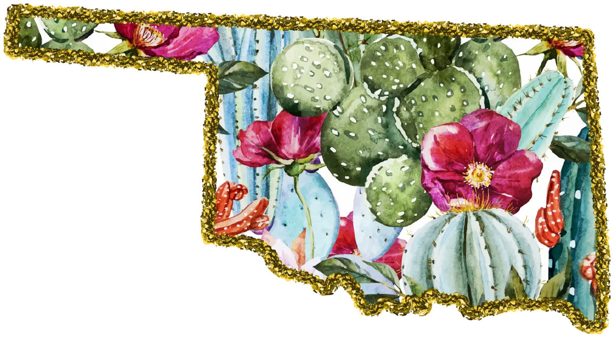 #100 Cactus Glitter State All 50 States Available