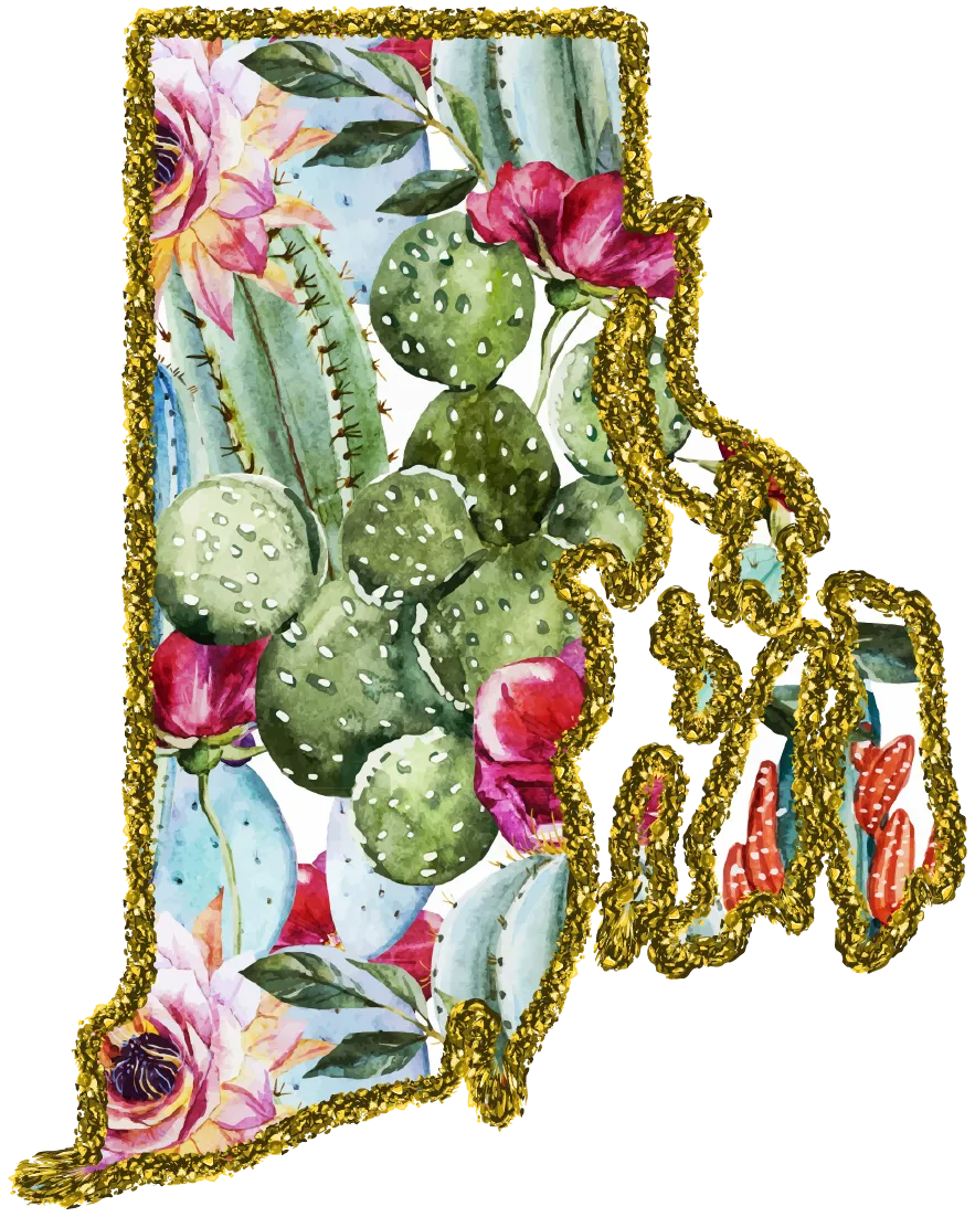 #100 Cactus Glitter State All 50 States Available