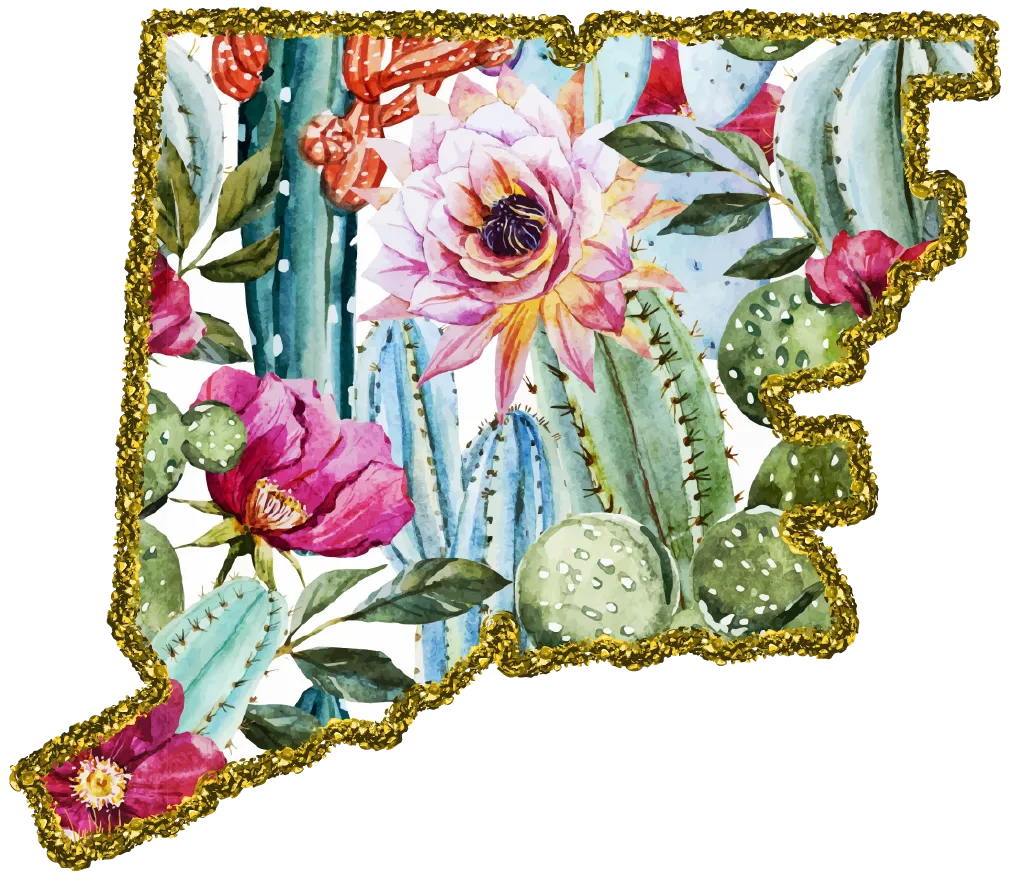 #100 Cactus Glitter State All 50 States Available