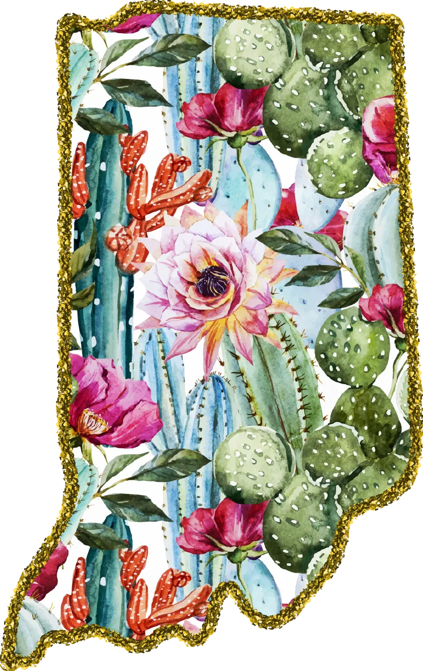 #100 Cactus Glitter State All 50 States Available