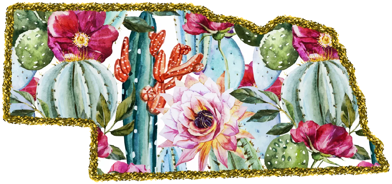 #100 Cactus Glitter State All 50 States Available