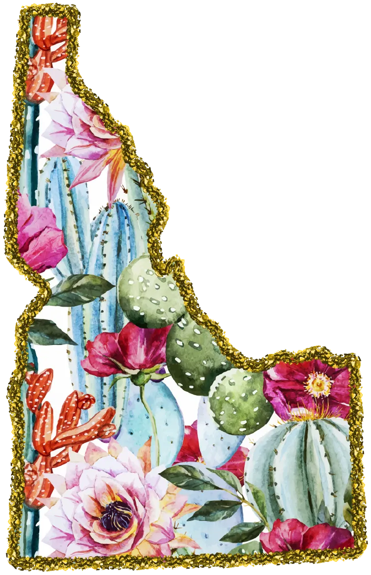 #100 Cactus Glitter State All 50 States Available