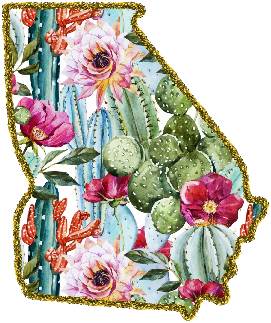 #100 Cactus Glitter State All 50 States Available