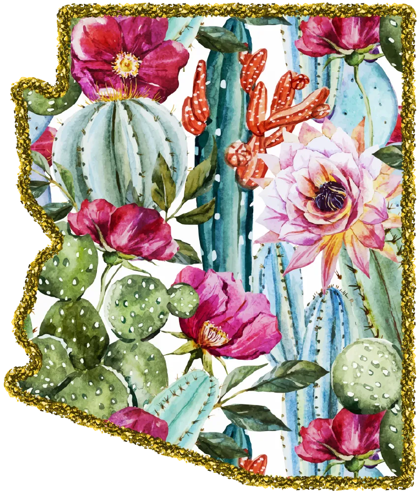 #100 Cactus Glitter State All 50 States Available