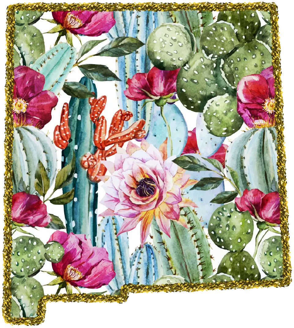 #100 Cactus Glitter State All 50 States Available