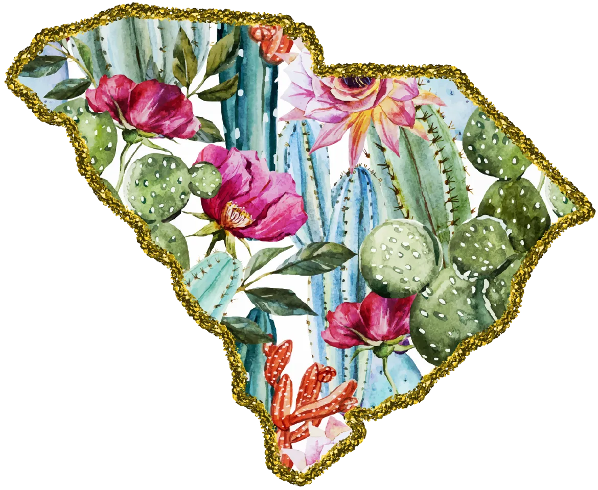 #100 Cactus Glitter State All 50 States Available