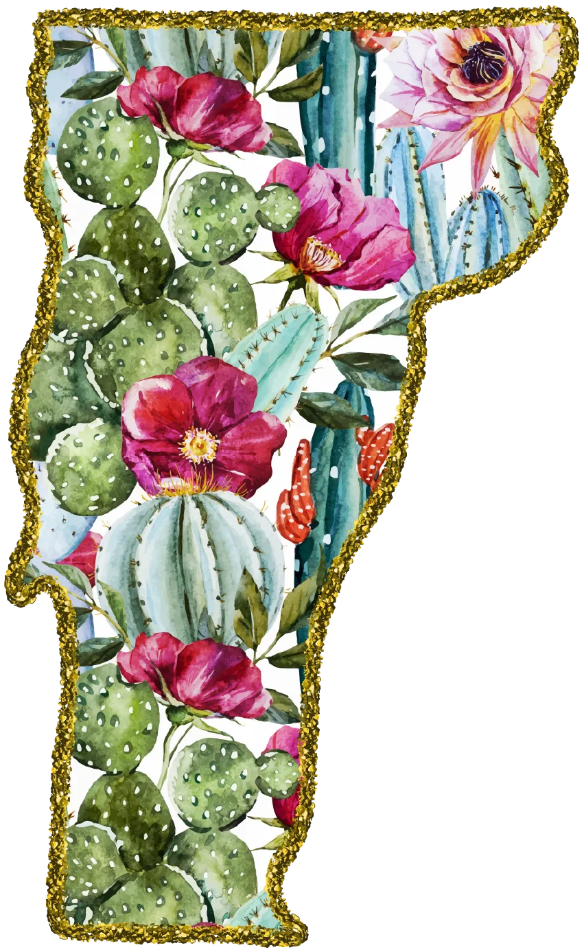 #100 Cactus Glitter State All 50 States Available