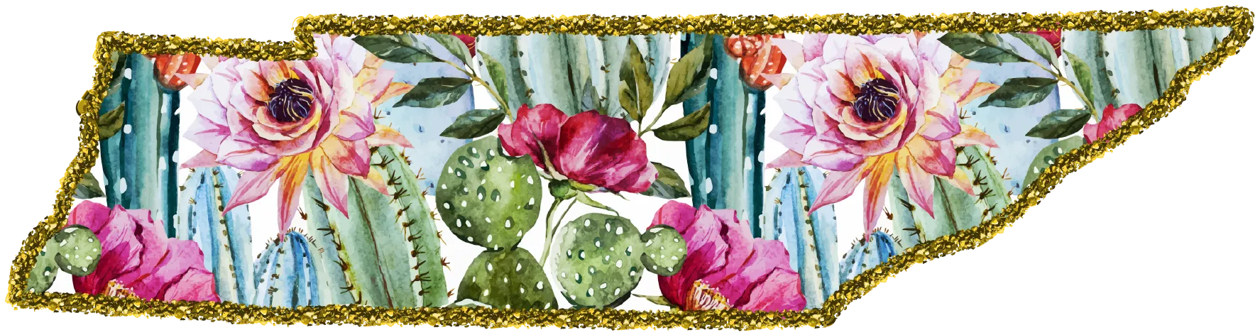 #100 Cactus Glitter State All 50 States Available
