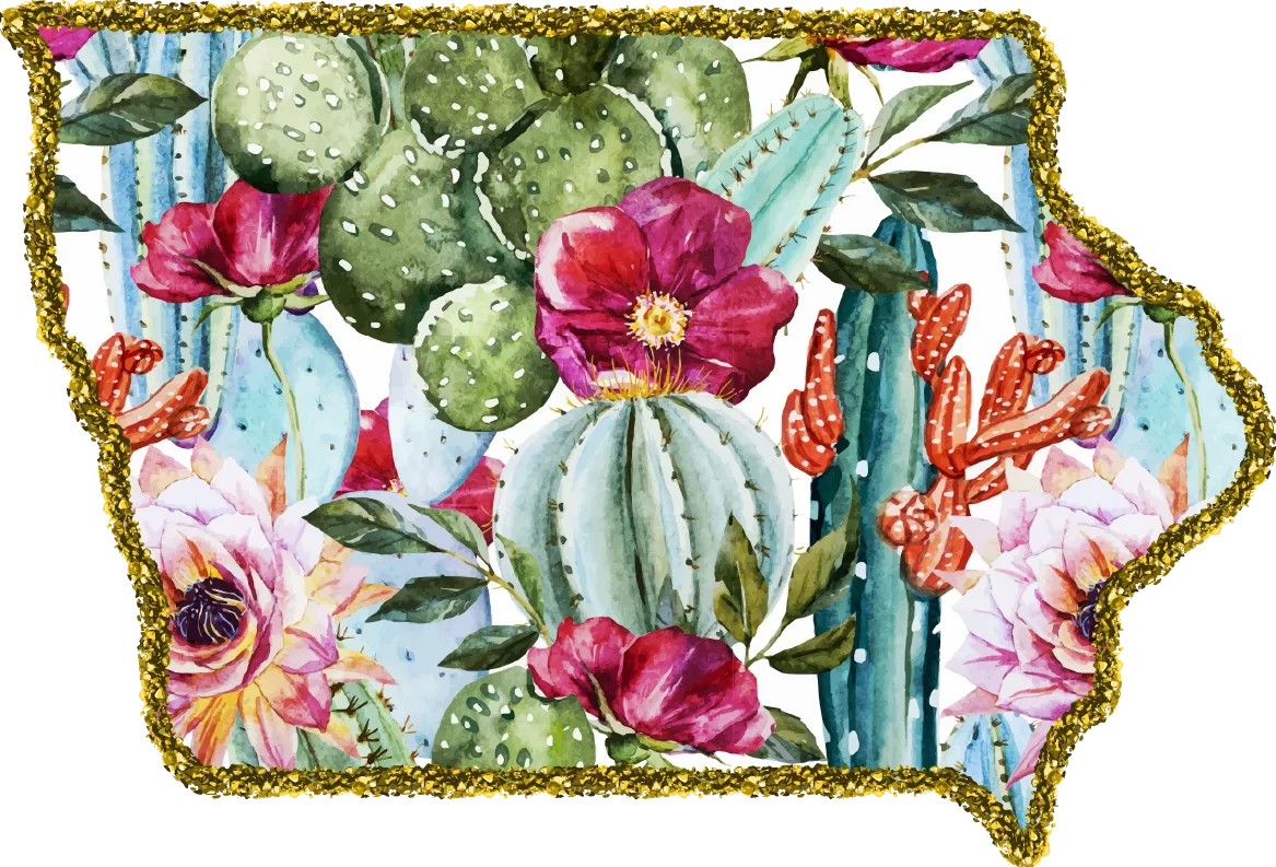 #100 Cactus Glitter State All 50 States Available