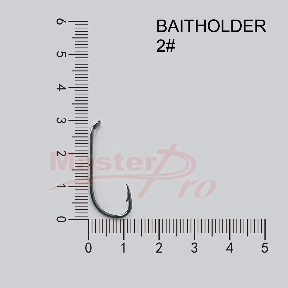 100 x 2# Chemically Sharpened Baitholder Hooks Fishing Tackle