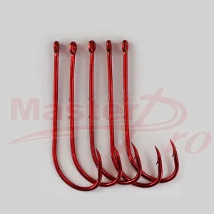 100X Long Shank Baitholder Hooks RED Size 1# Fishing Tackle