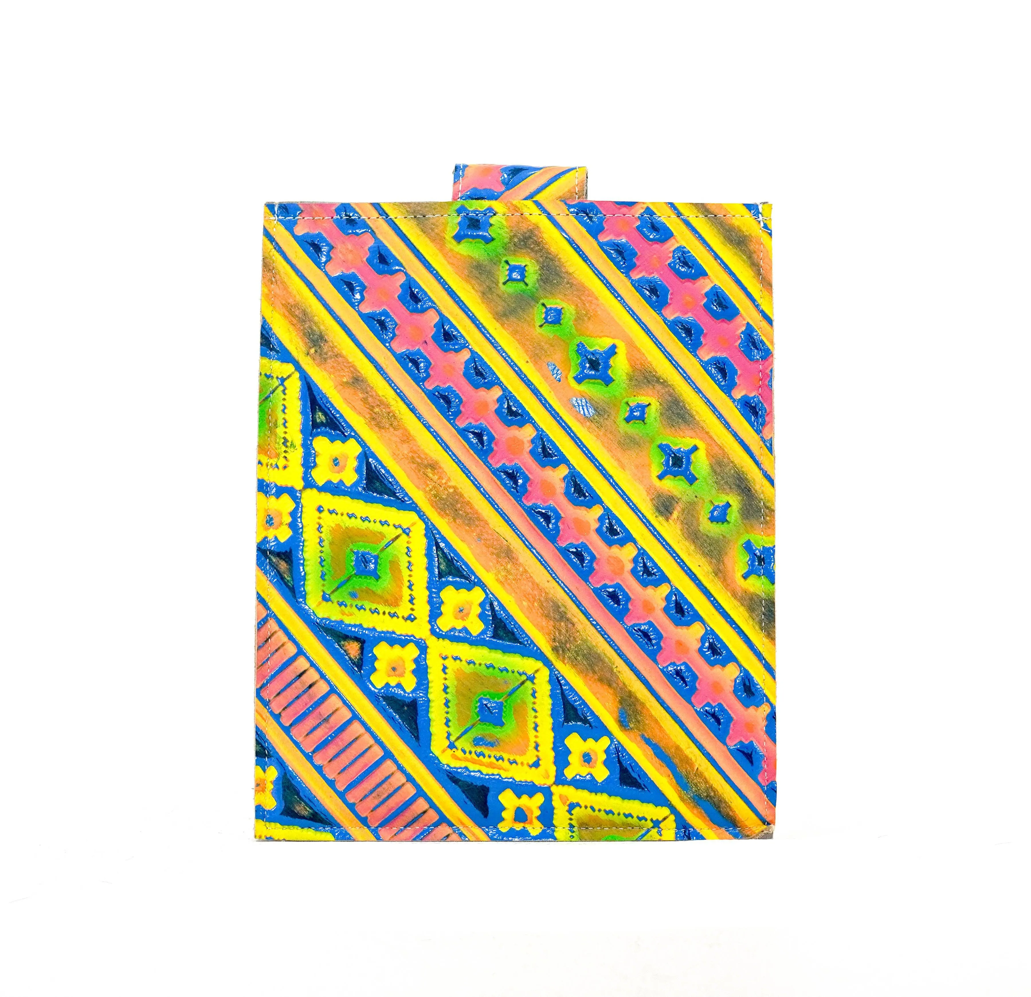 13'' Tablet Sleeve - Chocolate & White w/ Neon Trip Navajo