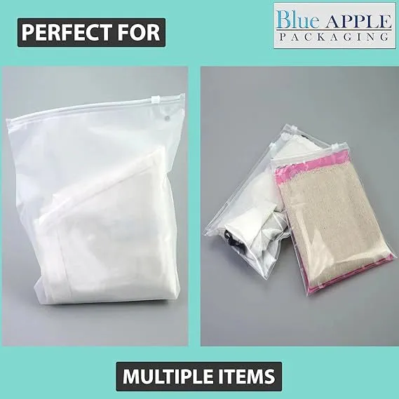 16X12 inches Resealable Poly Bags With Slide Seal 2.75 Mil (LDPE)