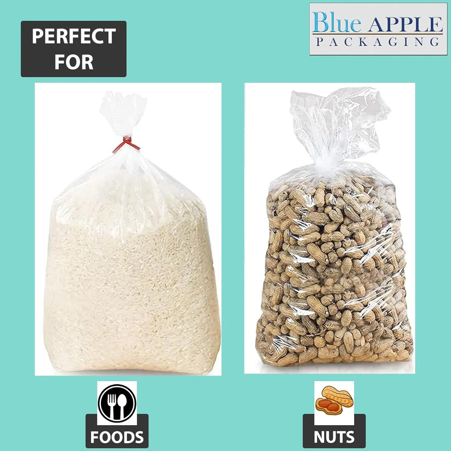 18X16X40 inches Gusseted Poly Bags Clear 2 Mil Low Density LDPE