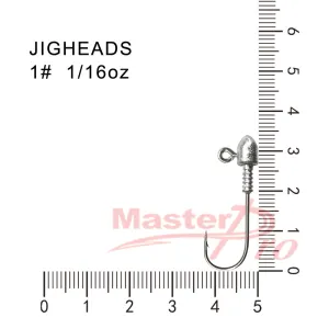 20pcs Size 1# 1/16 OZ Jig Heads High Chemically Sharpened Hooks Fishing Tackle