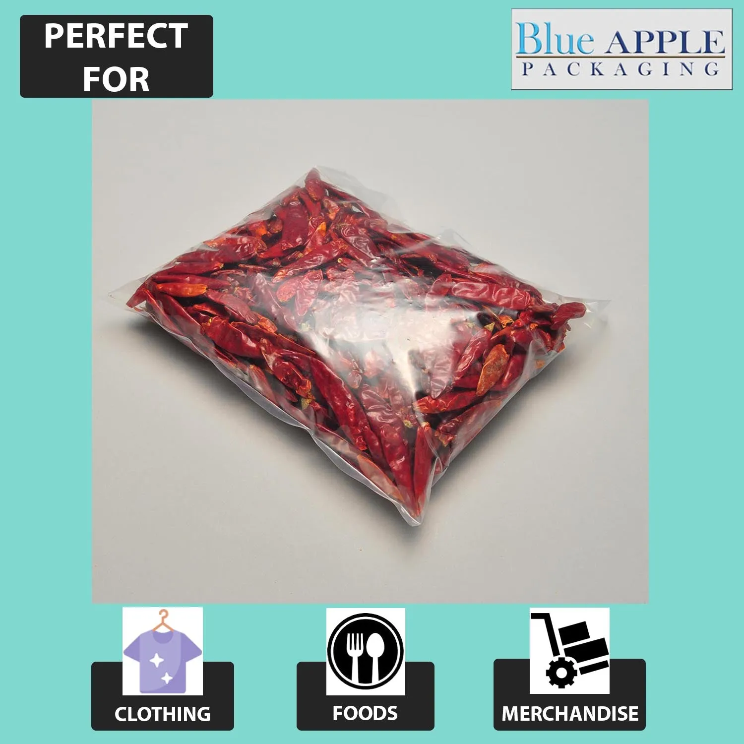 24X36 inches Clear Flat Poly Bags 4Mil Open Top (LDPE)