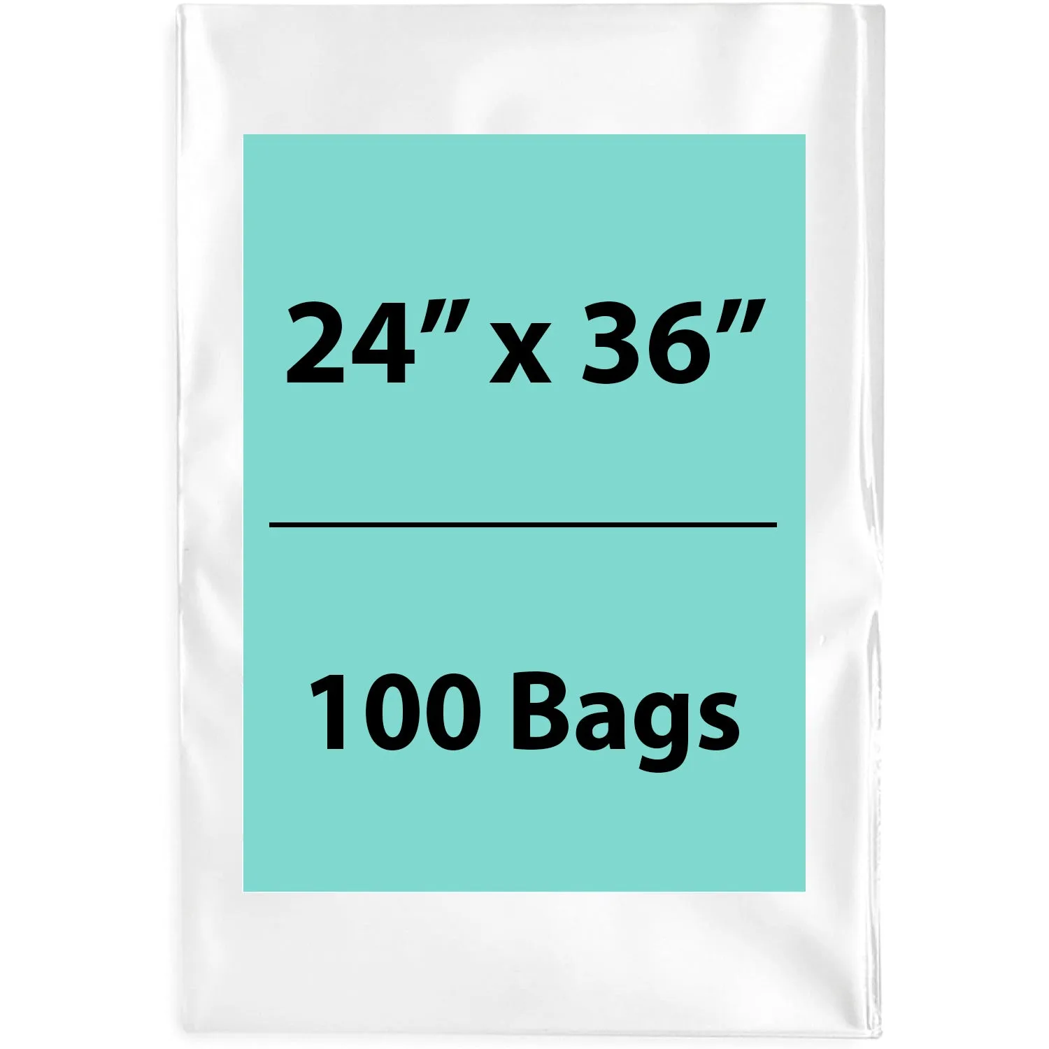24X36 inches Clear Flat Poly Bags 4Mil Open Top (LDPE)