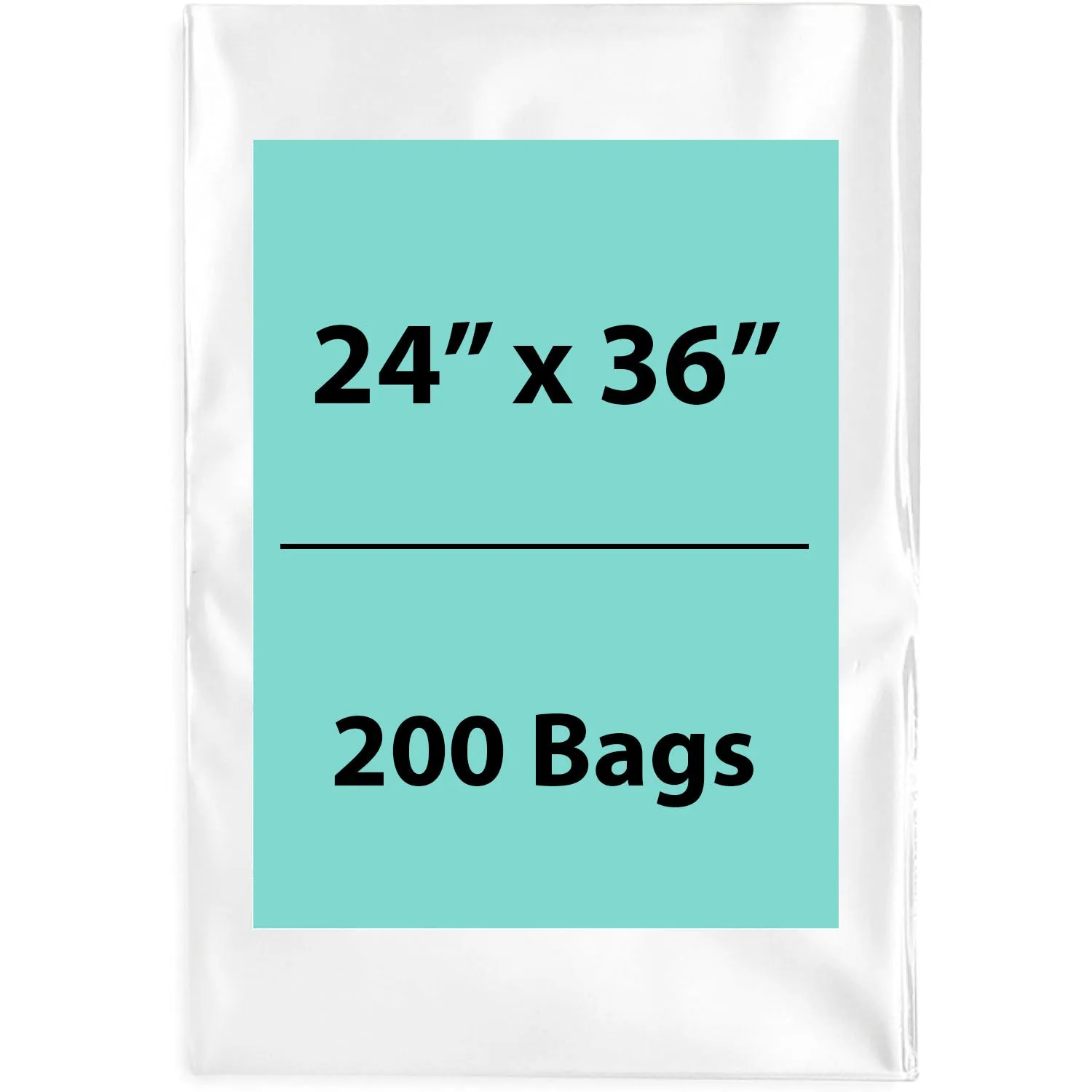 24X36 inches Clear Flat Poly Bags 4Mil Open Top (LDPE)