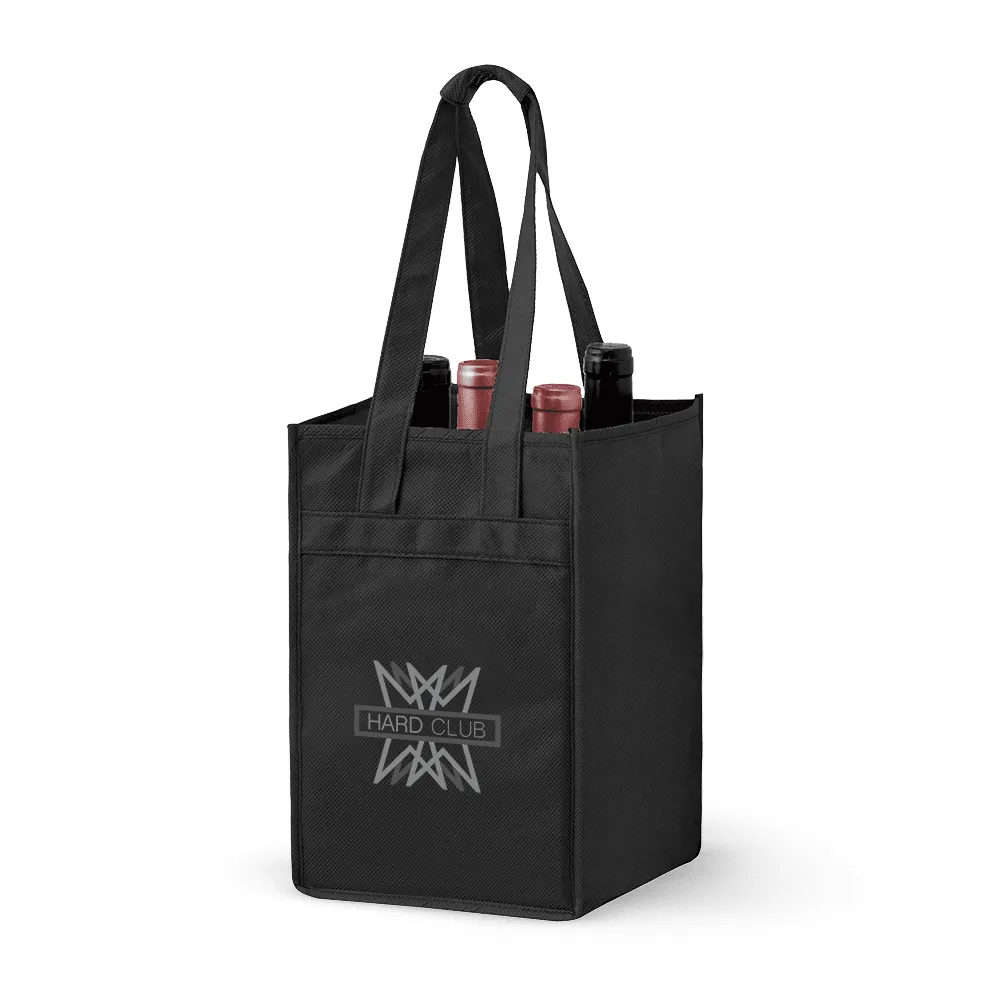 4 Bottle Non-woven Wine Tote Bag *Stocked in the USA*