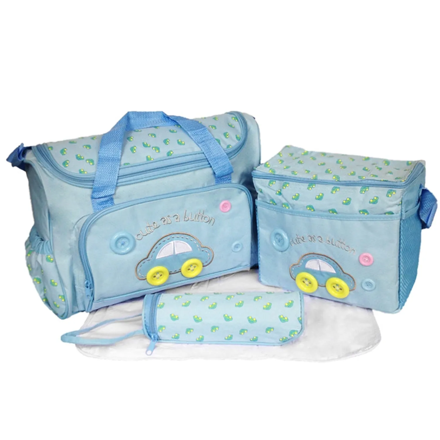 4-Piece: Baby Diaper Tote Bag Set