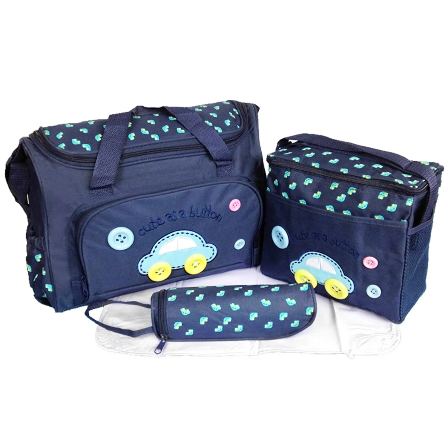 4-Piece: Baby Diaper Tote Bag Set