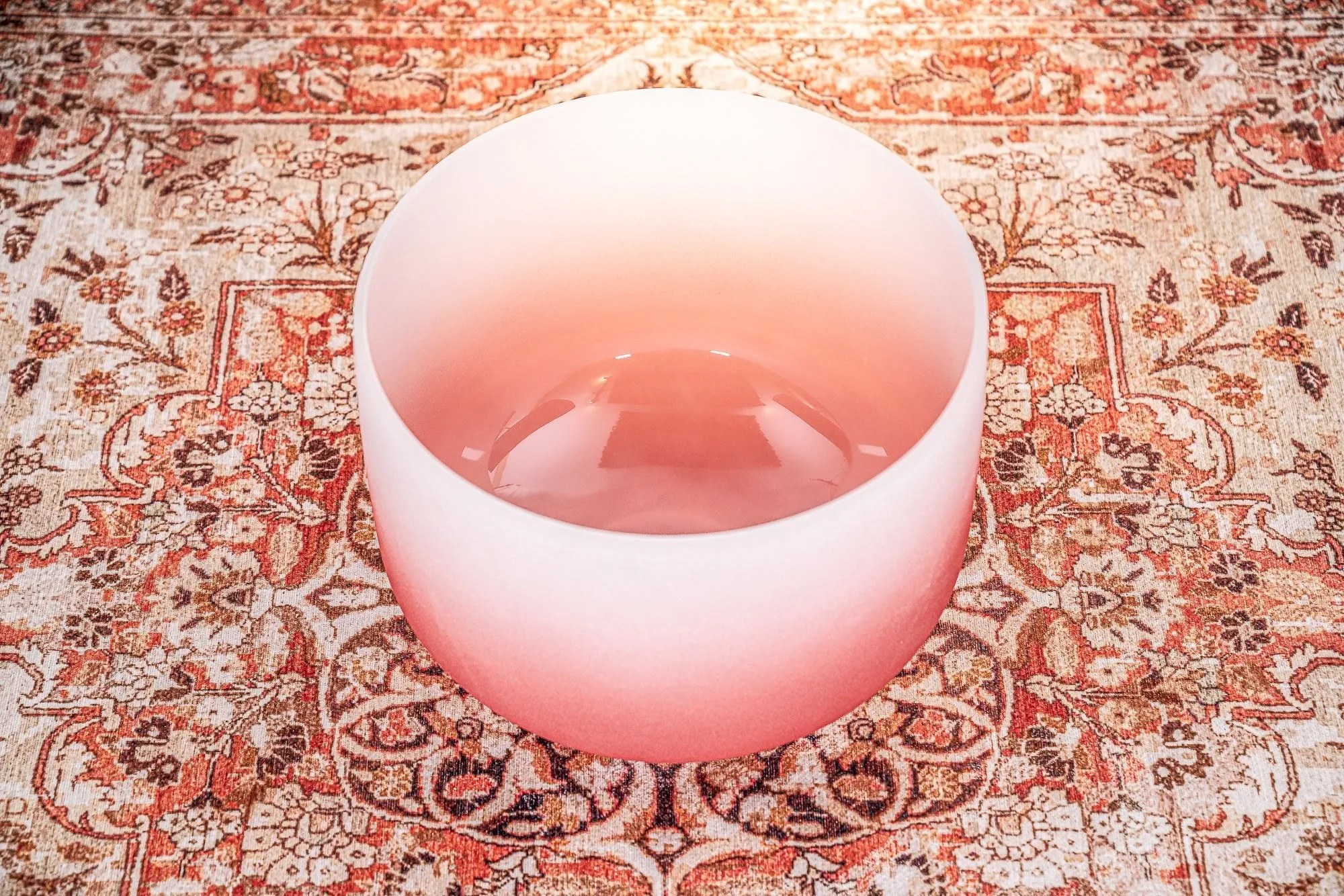 440 Hz 14" Root Chakra Crystal Singing Bowl Note C4 Red Color