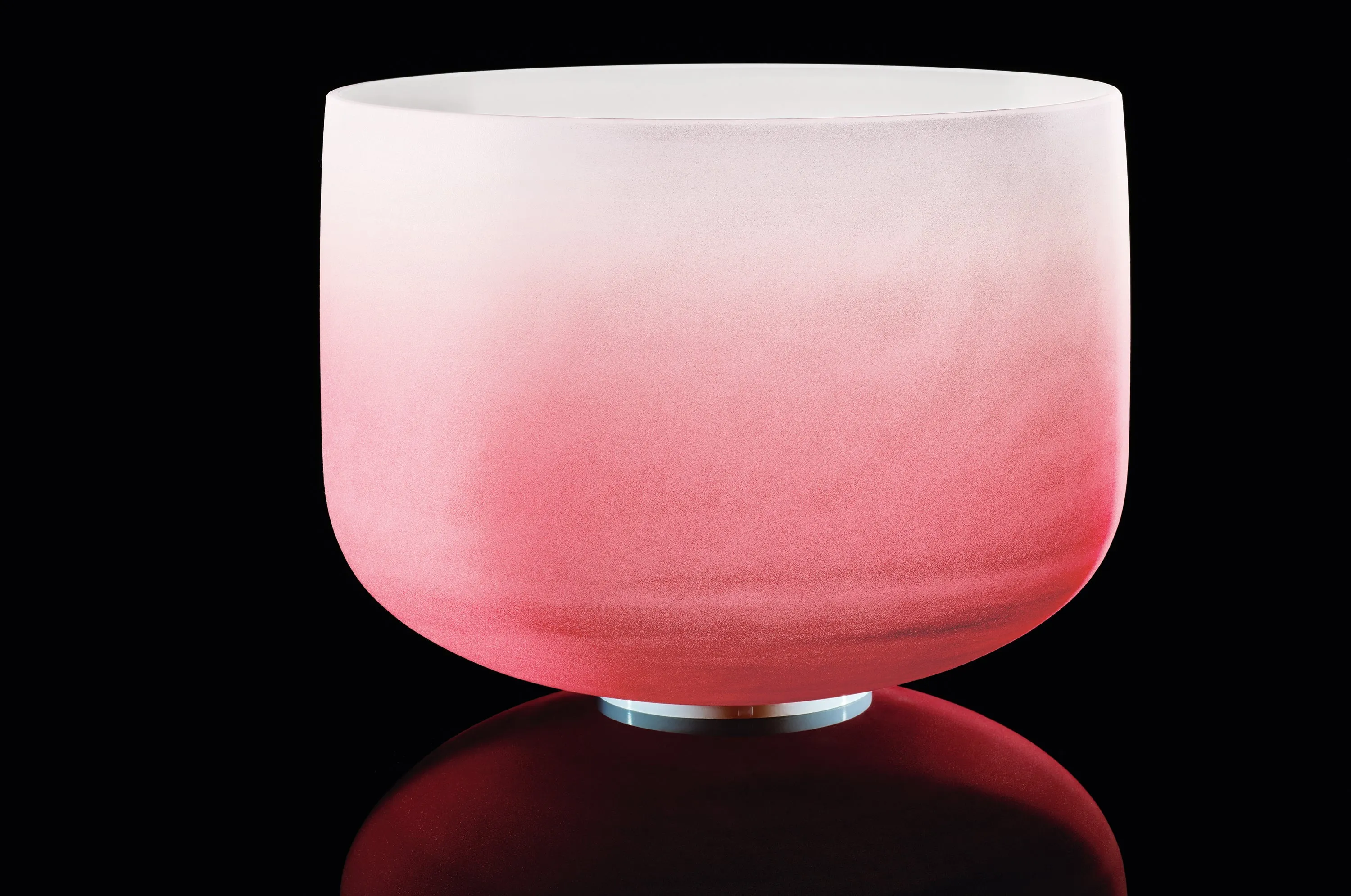 440 Hz 14" Root Chakra Crystal Singing Bowl Note C4 Red Color