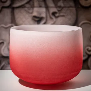 440 Hz 14" Root Chakra Crystal Singing Bowl Note C4 Red Color