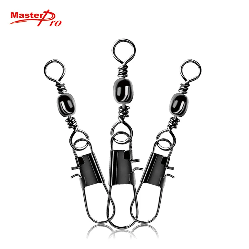 50 x Barrel Swivels InterlockSnap Size 7# Fishing Tackle