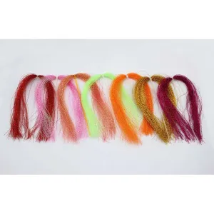 7 Pkts Crystal Flasher Hair (7 Colours) Fishing Tackle