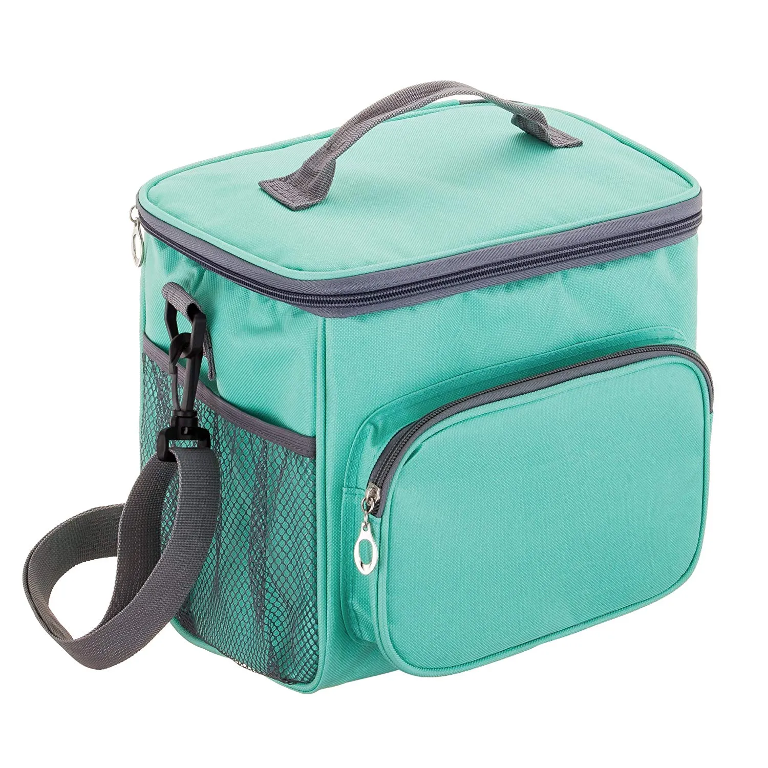 Adult Lunch Box Insulated Lunch Bag Large Cooler Tote Bag for Men & Women, Double Deck Heat-resistant Cooler with Adjustable Shoulder Handbag (blue)
