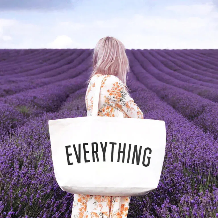 Alphabet Bag - Everything - Cream REALLY Big Bag