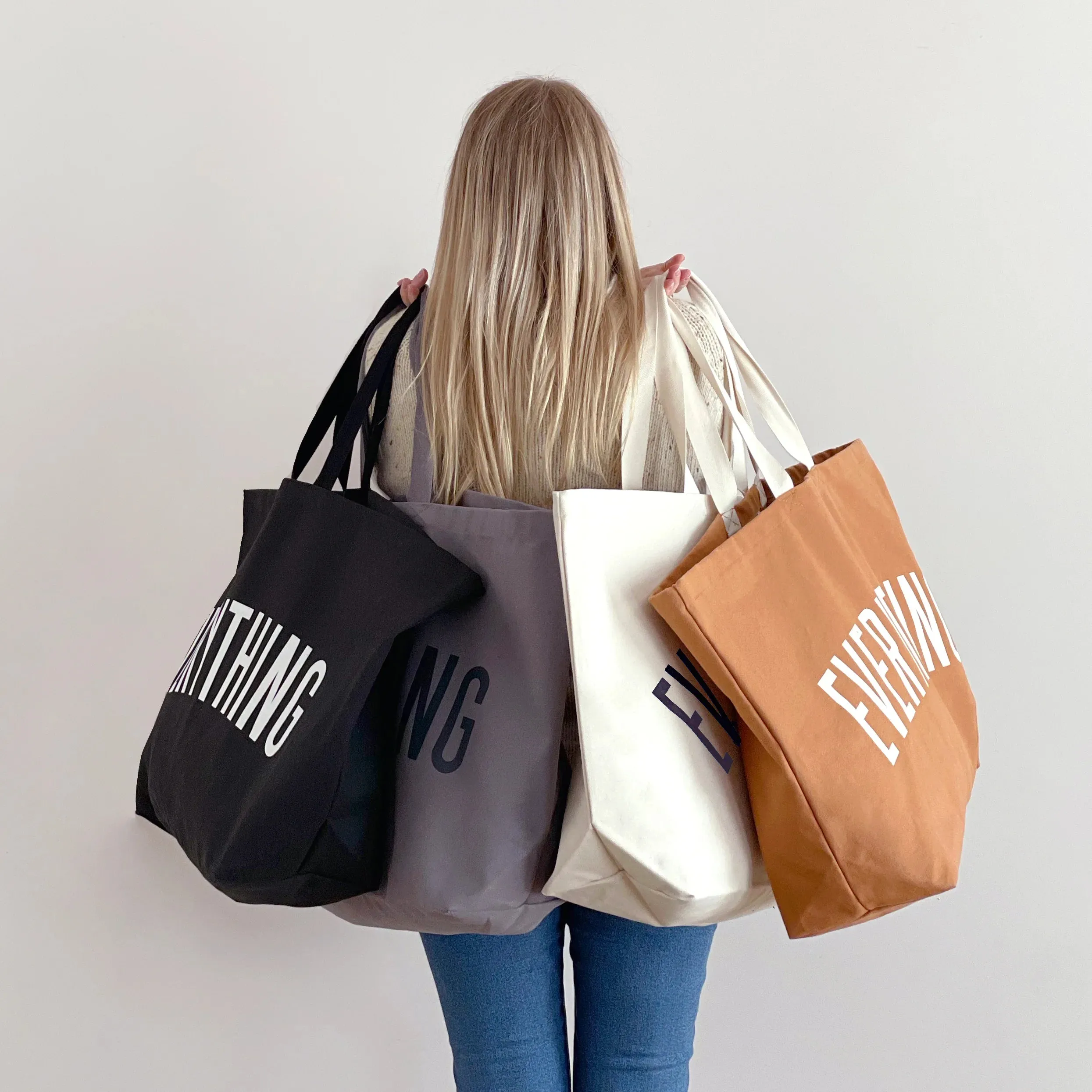 Alphabet Bag - Everything - Cream REALLY Big Bag