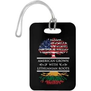 American Grown Lithuanian Roots - Luggage Bag Tag