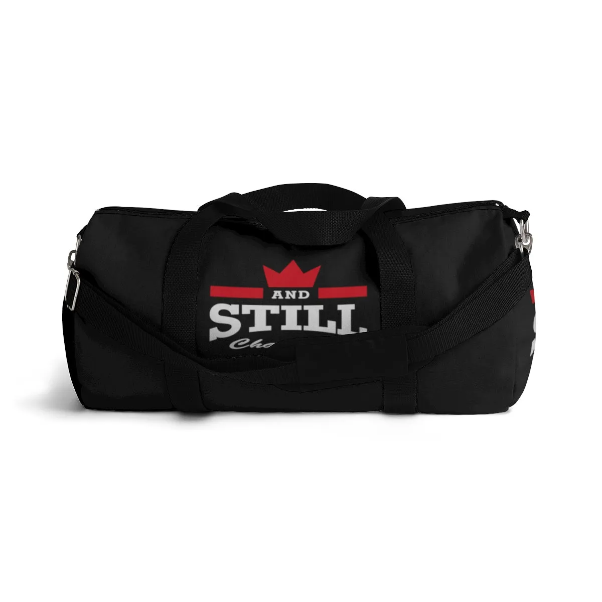 And Still Champion™ black duffle bag - large; 23" long