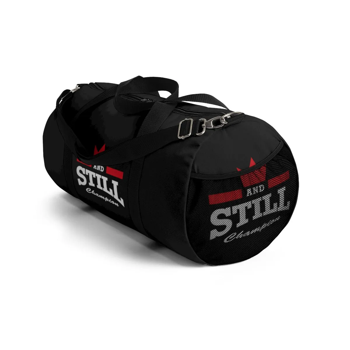 And Still Champion™ black duffle bag - large; 23" long
