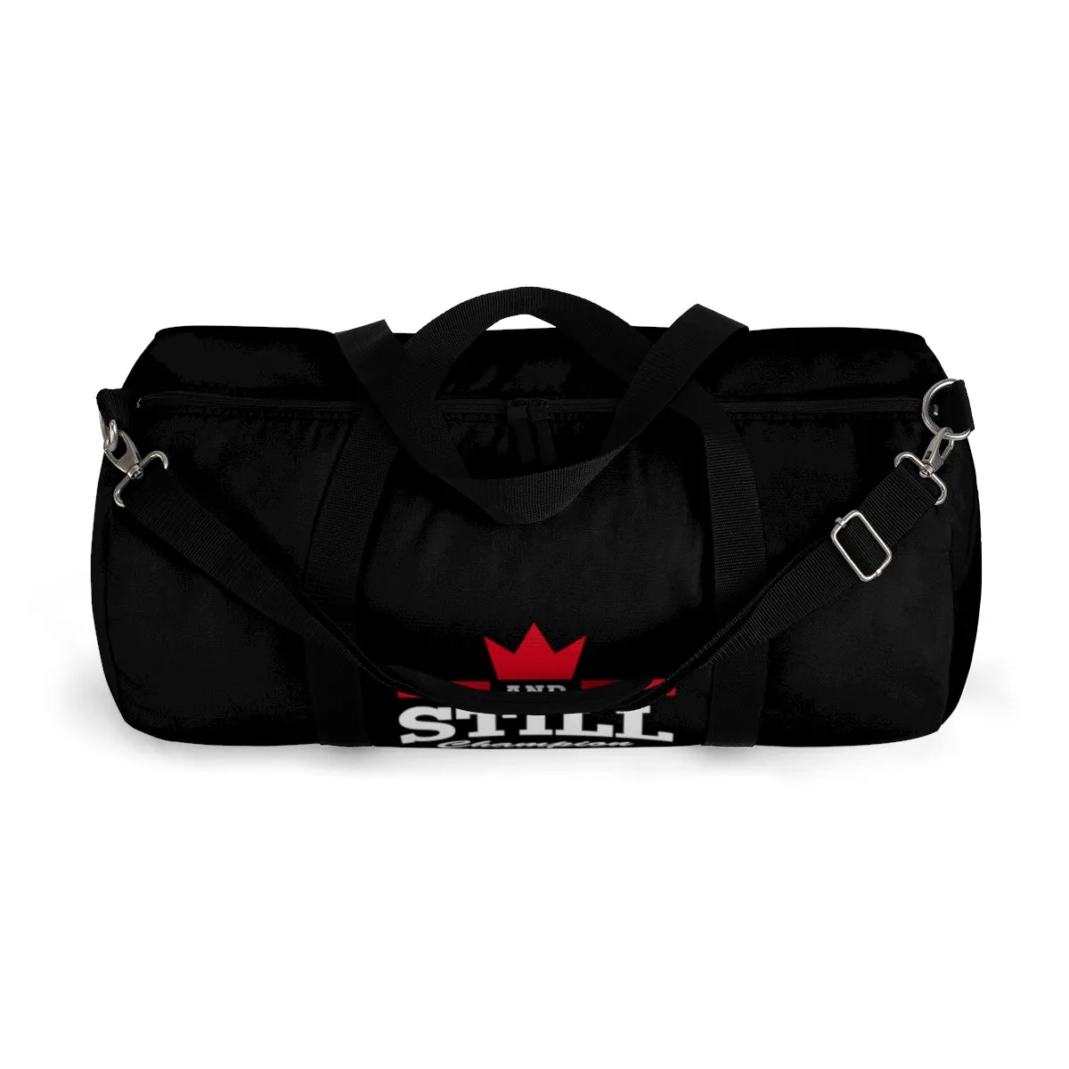 And Still Champion™ black duffle bag - large; 23" long