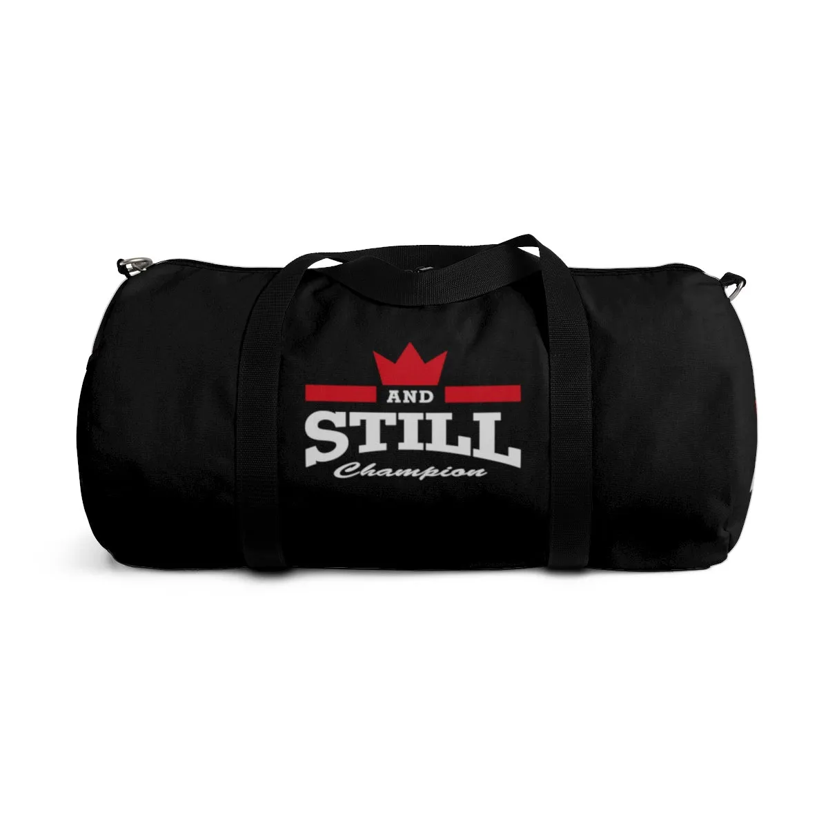 And Still Champion™ black duffle bag - large; 23" long
