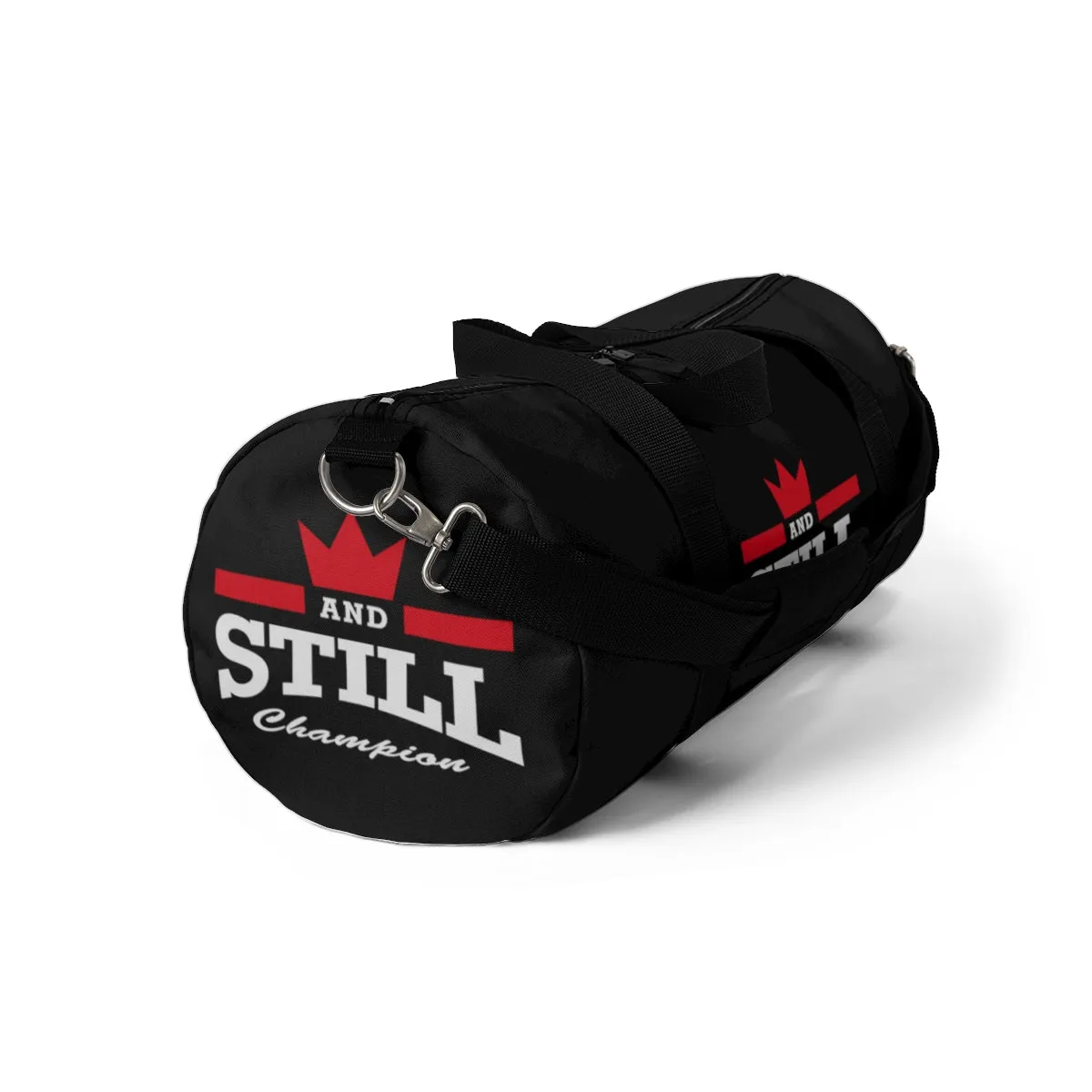 And Still Champion™ black duffle bag - large; 23" long