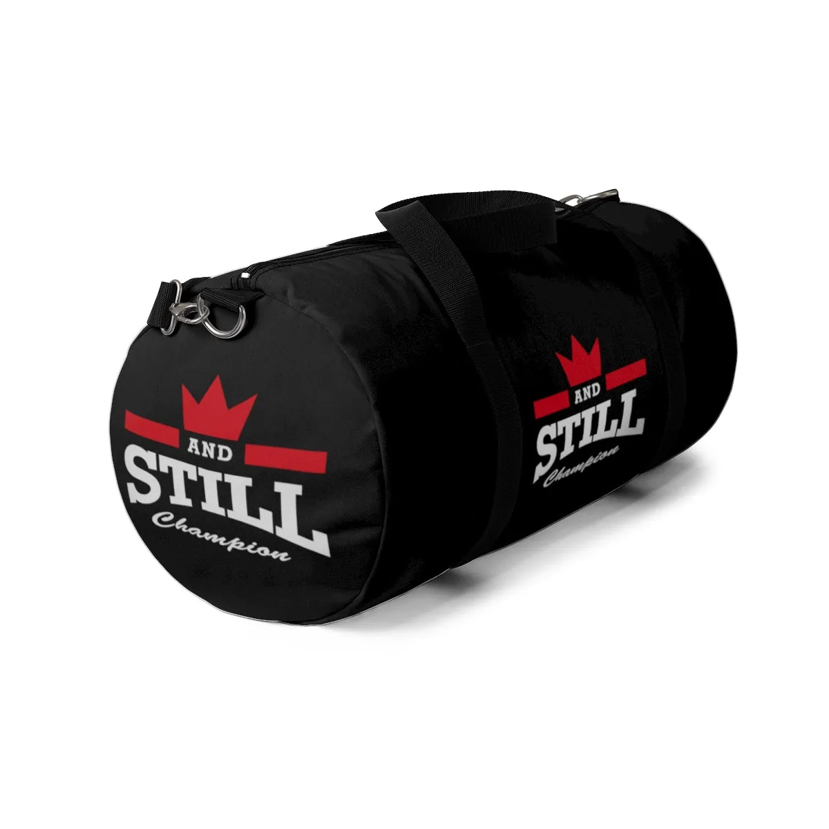 And Still Champion™ black duffle bag - large; 23" long