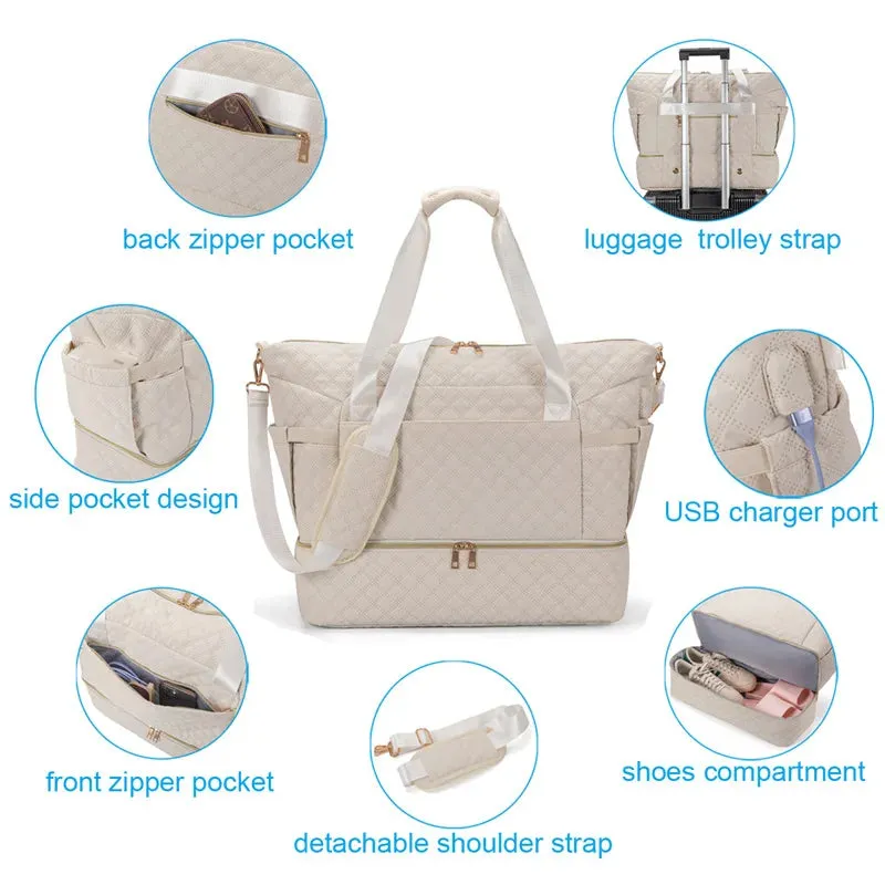ANYMOM Mommy Diaper Bag Black Handbag 3 pcs Set with Multiple Pocket Design for Travel Outdoor Changing Fashion Mom Shoulder Bags