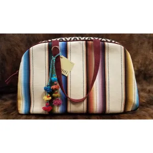 Atenti Striped Overnight Bag
