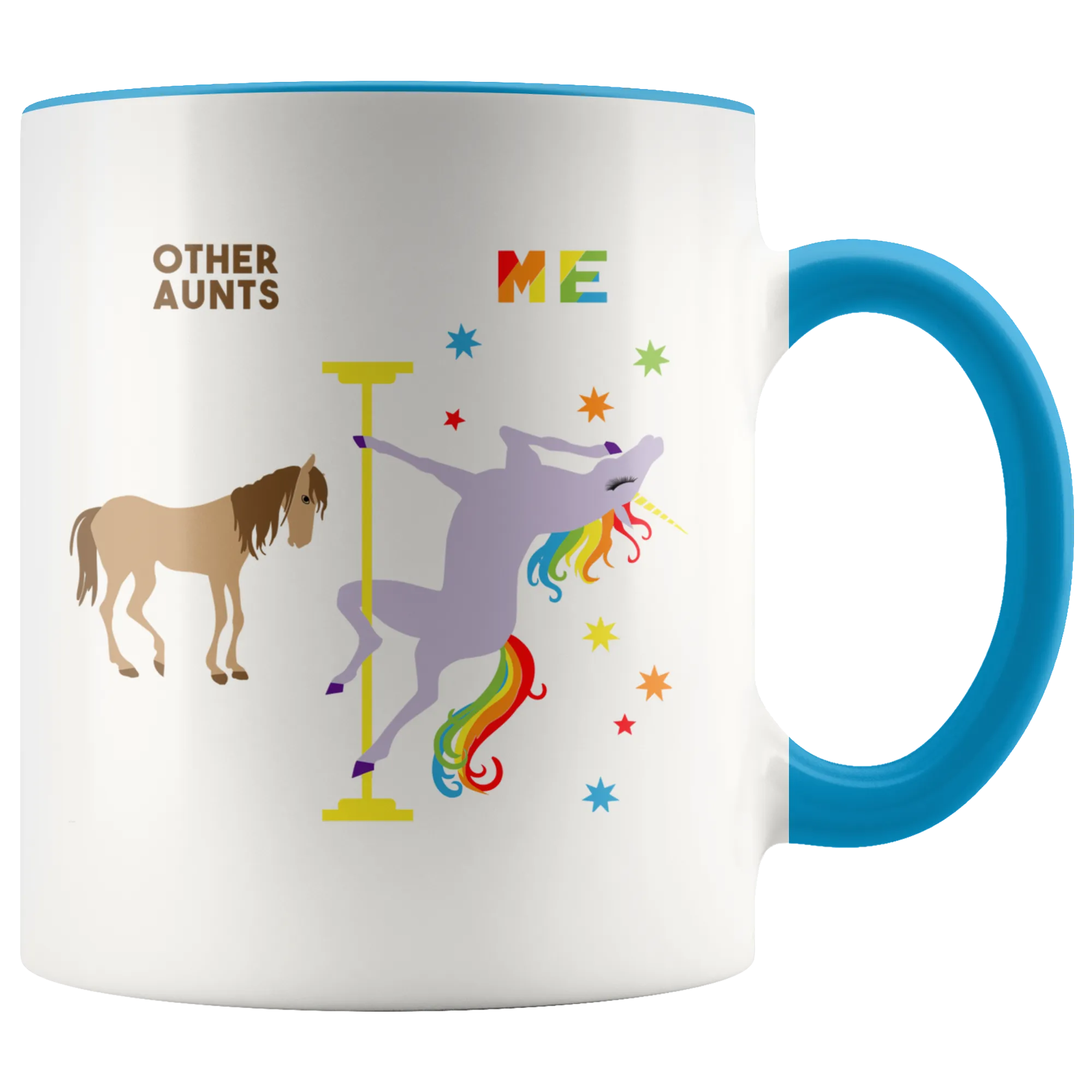 Aunt Gift for Aunt Mug Auntie Gifts Aunt Birthday Present Aunt Coffee Cup Aunt Gifts from Niece Aunt Gift from Nephew Pole Dancing Unicorn Mug